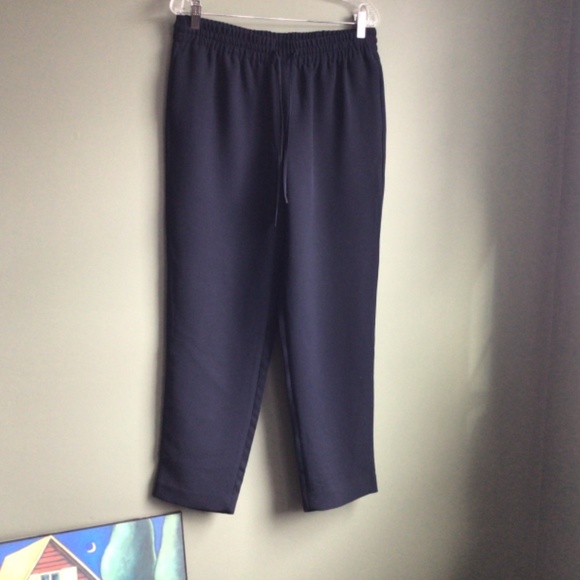 Talbots Ladies pull on pants Sz med 29” inseam dark blue - Picture 2 of 8